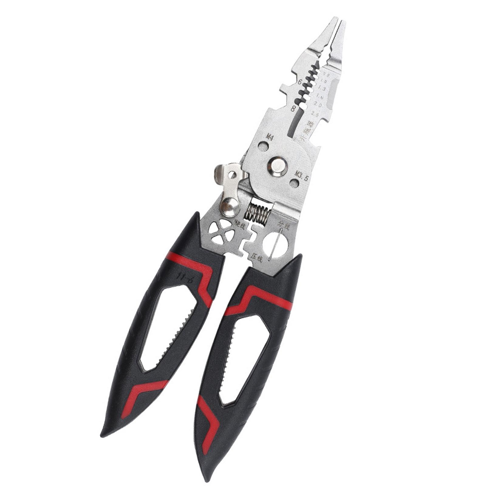 

Professional 6Inch MultiFunctional Wire Stripper Crimper Cable Cutter Tool For Electrical Work And Cable Stripping