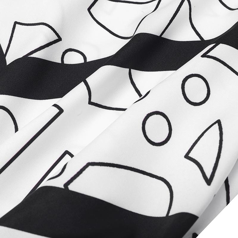 Oversized Women Casual Round Neck 3/4 Sleeve Striped Print Loose Maxi Ruffled Dress