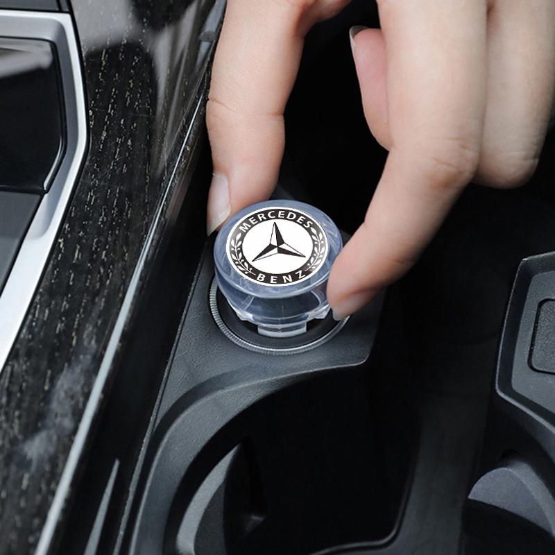 Car Cigarette Lighter Cover for Mercedes Benz Logo Dust Proof Cap Class A B C E W203 W205 W206 W220 W211 W212 W201 hub cap QX3