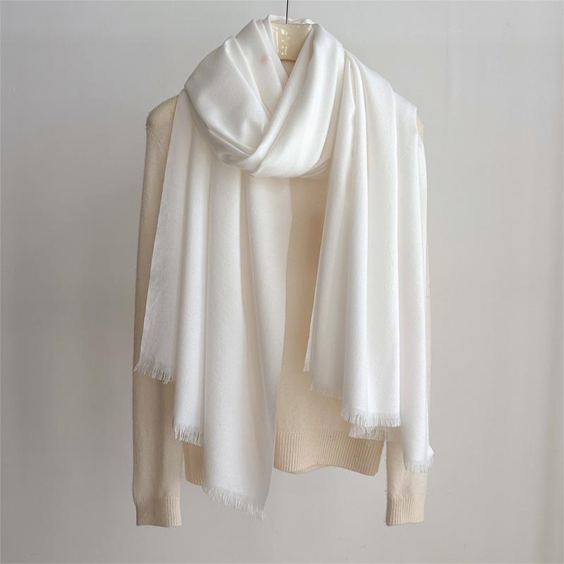 Fashion Winter Cashmere Scarf For Women Warm Solid Color Wraps Shawls Bandana Foulard Neckerchief Poncho Echarpe Pashmina Stoles