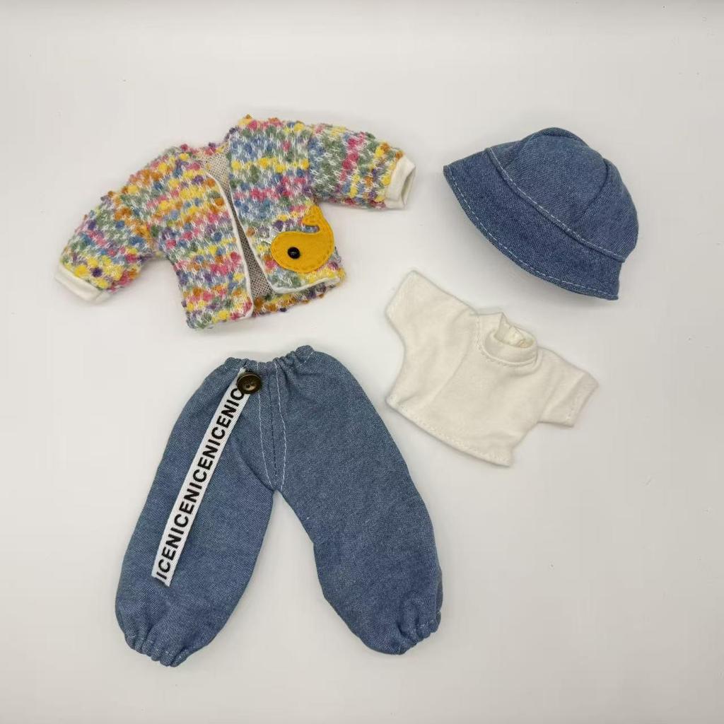 30cm BJD Doll Outfit Set: Ghost Mom Dress & Pants for 1/6 Scale Dolls