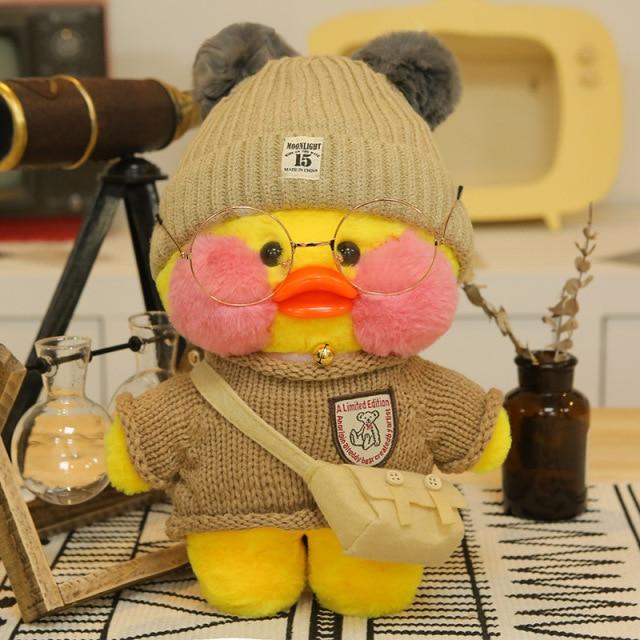 Whosale 30cm Cute Lalafanfan Cafe Duck Plush Toy Stuffed Soft Kawaii Duck Doll Animal Pillow Birthday Gift For Kids Children