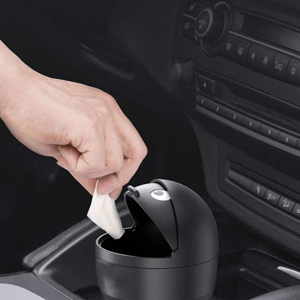 Flip Open Car Trash Bin Portable Storage Box Mini Wastebasket Flip Open Type Waterproof Auto Interior Accessories