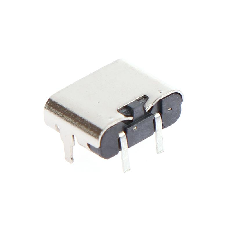 10Pcs Type-C Female Seat 2 Pin Plug Micro Connector Socket Usb Power Jack Dock For Mobile Phone Charging Port