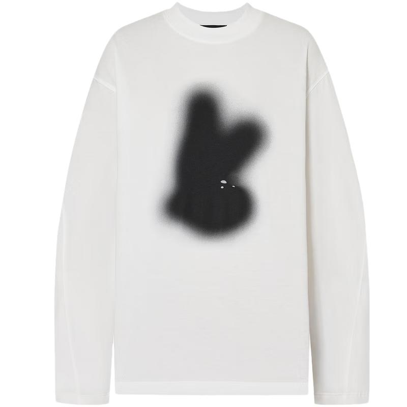 

MO&Co. Winter Print Half-High Neck Loose Long Sleeve T-Shirt L