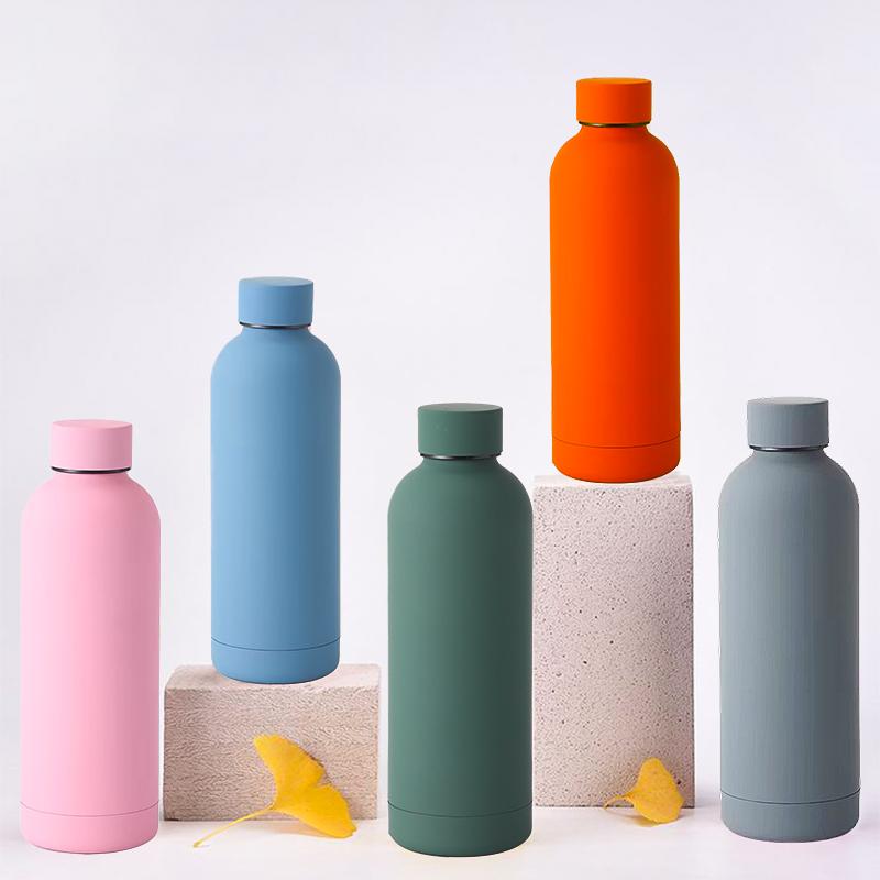 Custom Logo Double Wall Vacuum Insulated Small Mouth 350ML 500ml 750ML Small Mouth Stainless Steel Sports Water Bottle