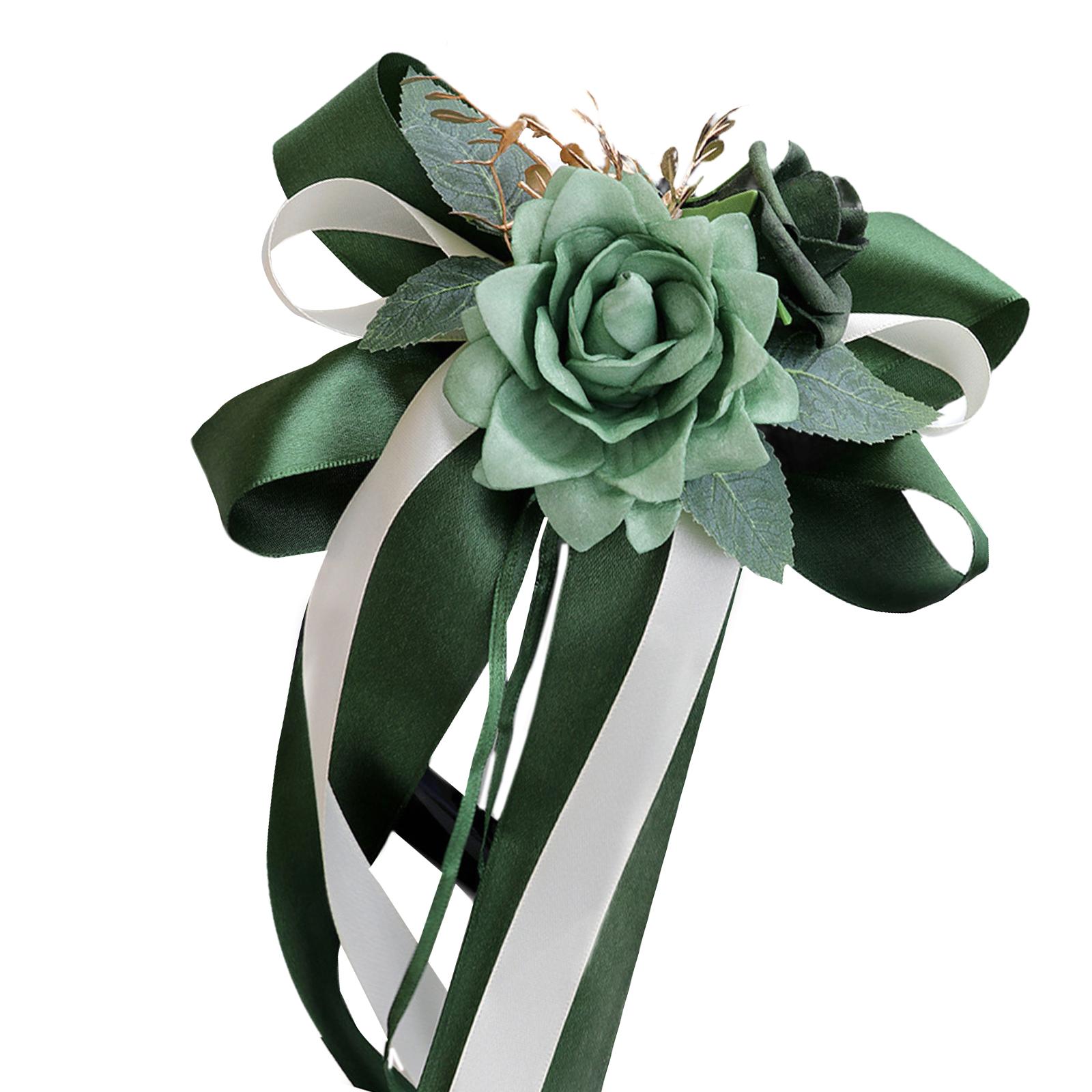 

Элегантные украшения из лент для дверных ручек свадебного автомобиля, украшение в виде цветка-банта для свадебного автомобиля и места проведения торжества C