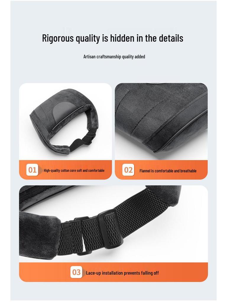 Car Seat Neck and Lumbar Support Pillow – Universal Flannel Cushion for All Seasons