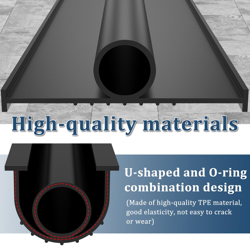 Dichtungsstreifen für Garagentore unten, solide, wasserdichte Dichtungsstreifen für Garagentore, staubdicht, Wetterschutz für Garagentore zur Sauberhaltung