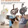 Cute Crochet Drink Mat Knitted Cute Cat Coasters Quirky Gift Mug Coaster  Table Protection