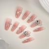 Zhuoshimei Handmade Removable Cat Eye French Nails: Light Luxury Manicure with Whitening Effect