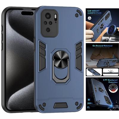 For Xiaomi Redmi Note 10 10S 4G Case Lens Protect Shockproof Armor Funda For Redmi Note10 Pro Max 10C Magnetic Holder Ring Cover