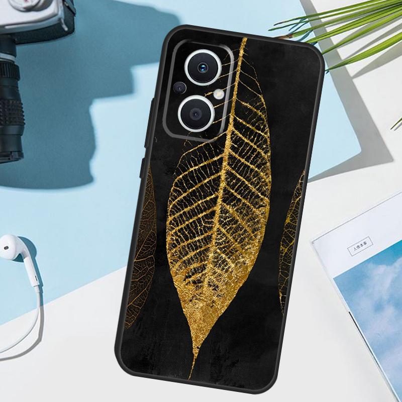 Luxury Gold Foil Art Cover For OPPO Reno 13 F 10 11 12 14 Pro 11F 12F 14F 7 8 Lite OPPO Find X9 X8 X5 X6 Pro Case