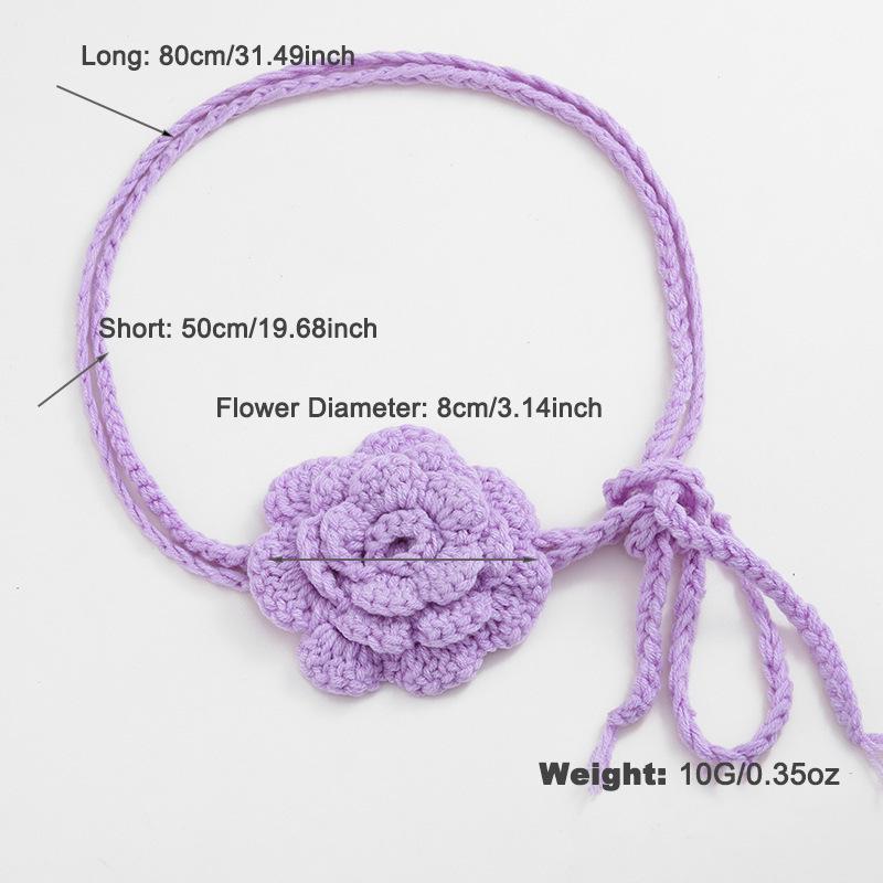 2024 Spring/Summer Handmade Multi-Color Rose Choker Necklace for Women
