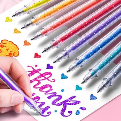 Glitzer-Gelstifte Metallic-Farben Schnelltrocknende Tinte Gel-Marker zum Schreiben in Fotoalben, Skizzieren, Zeichnen und für Bastelarbeiten