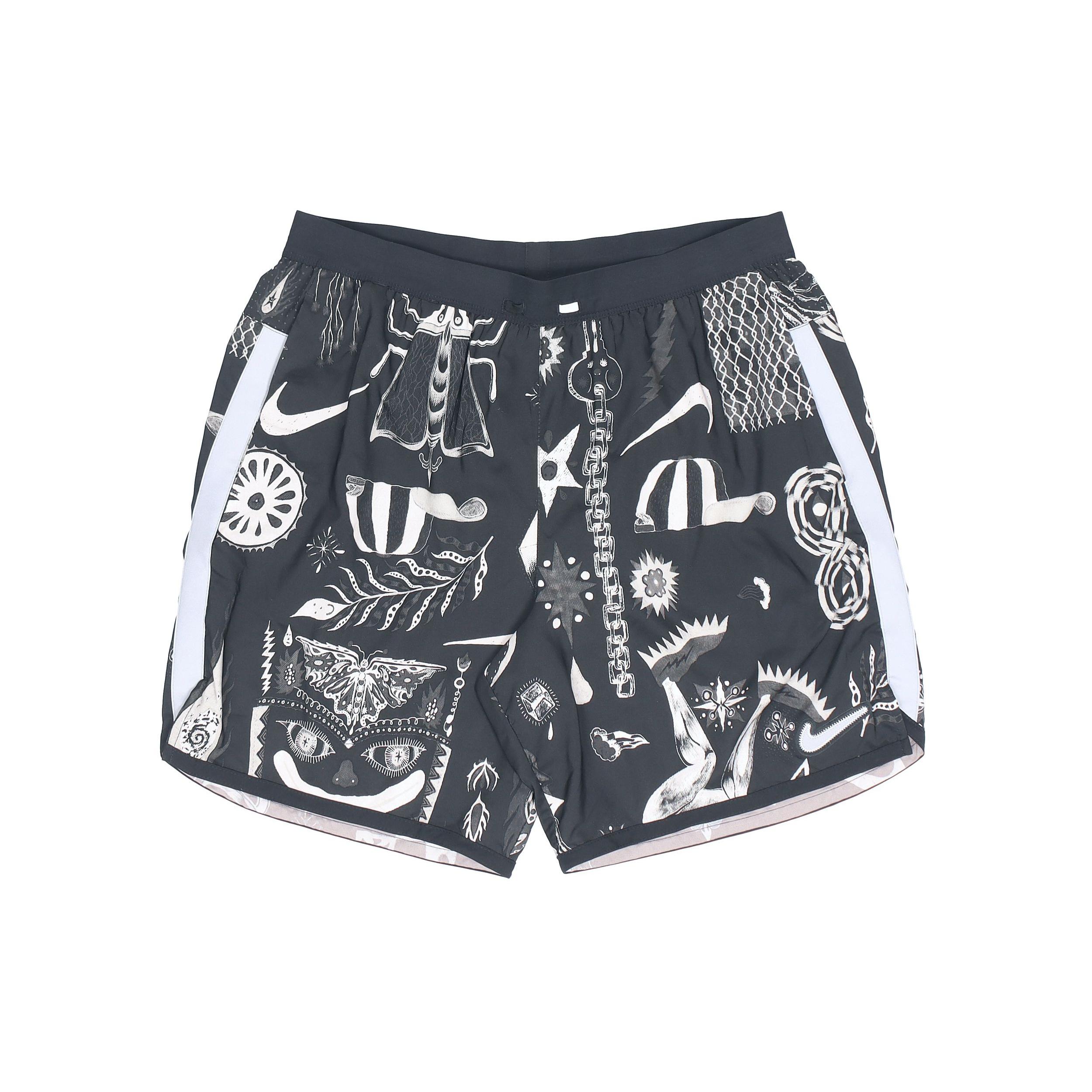 Nike Graffiti Printing Running Shorts Black Men s CJ5817-010 XL