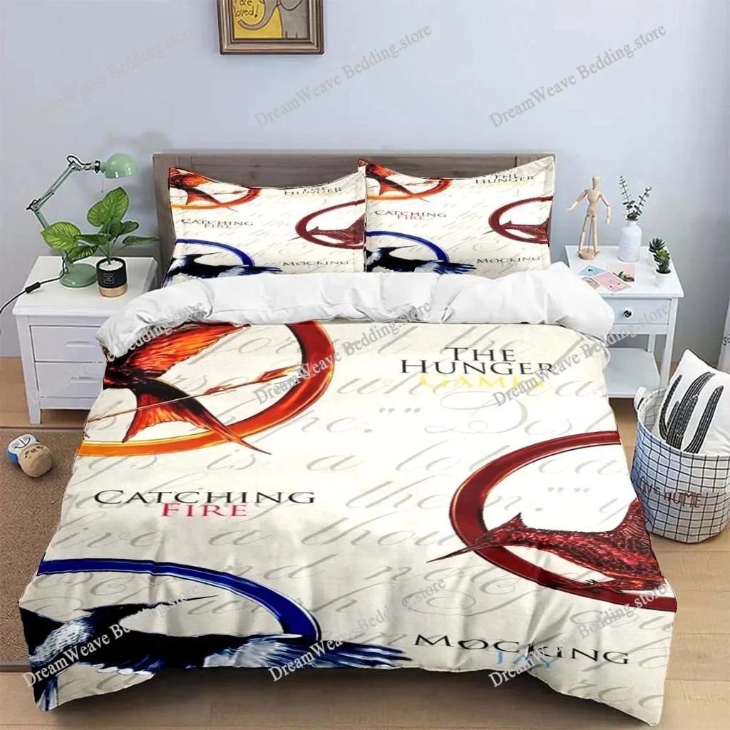 The Hunger Games Fashion Anime 3d Digital Printing Bedding Set Duvet Cover Comforter Bed Youth Kids Girl Boys Gift Home Textiles