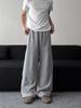 American high street profile scimitar casual pants men's loose wide-leg design sense three-dimensional cutting structure sports sweatpants tide