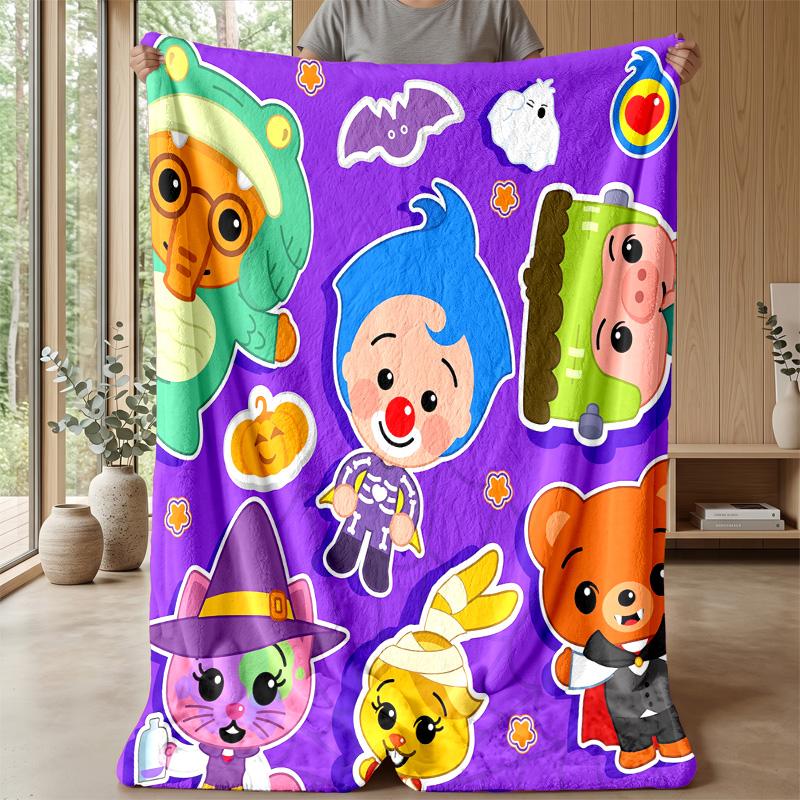 El Payaso Plim Plim Kuschelige Flanelldecke, Bequeme Warme Überwurfdecke für Schlafzimmer Sofa Heimgebrauch