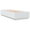 Vidaxl Rama Łóżka Z Led, Biała, 100X200 Cm, Materiał Drewnopochodny