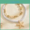 Summer Trend Alloy Jewelry Shell Starfish Pendant Necklace For Women