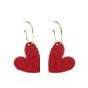 Silver Needle Trendy Big Heart Stud Earrings - Colorful Candy Style Jewelry