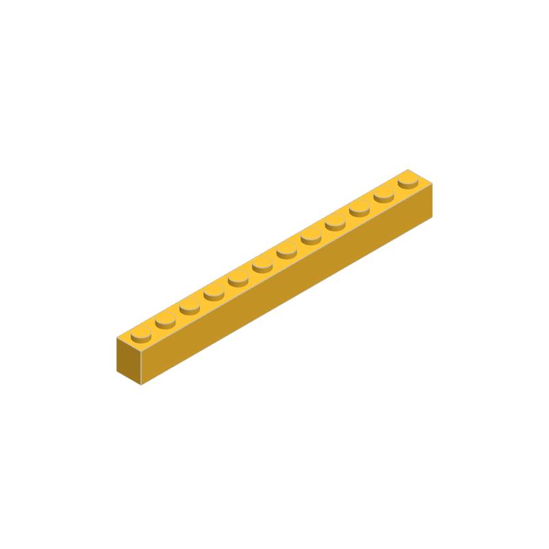 10PCS 6112 DIY Building Blocks 1x12 Dots Thick Figures Bricks Educational Creative Compatible With Brands Toys for Children