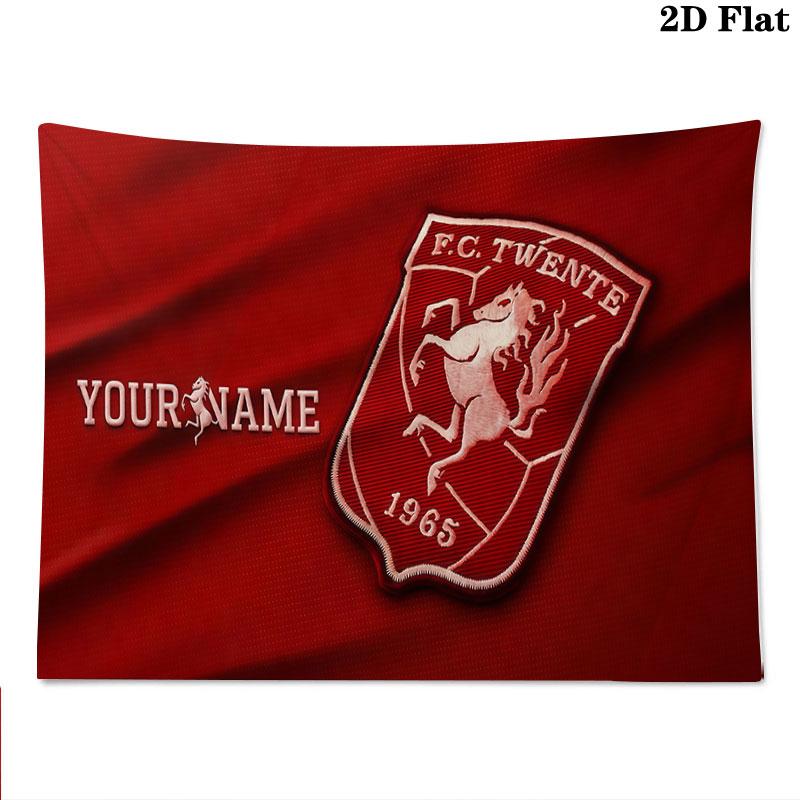 Custom Name,FC Twente Wall tapestry, aesthetic printed fabric blanket, suitable for bedroom, living room, and home decor.