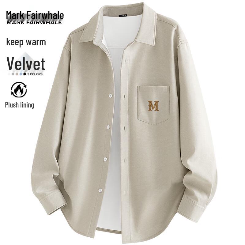 Mark Fairwhale Men s Winter Oxford Fleece Lined Shirt L