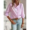 Fall Winter Women's Long Sleeve Shirt Elegant Commute Blouse Top for Casual Daily Office Wear