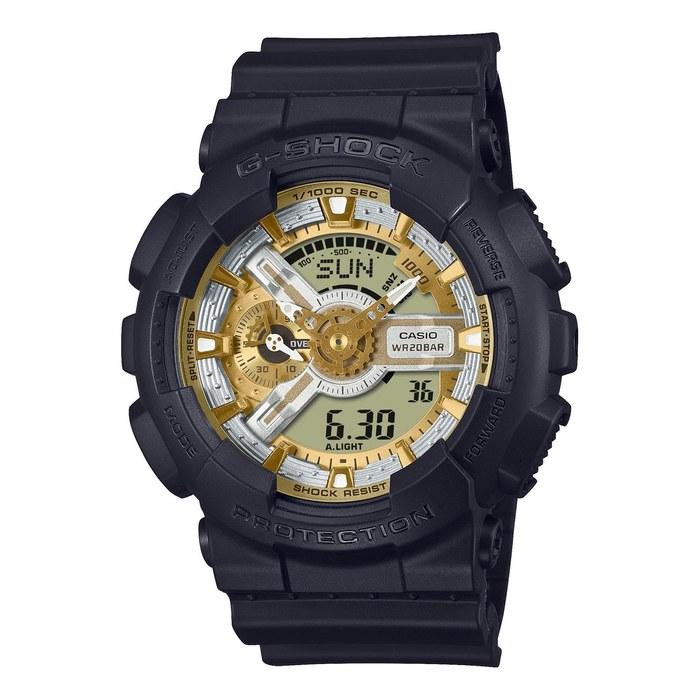 [Casio] G-Shock GA-110CD-1A9JF Men s Watch - Black/Silver & Gold