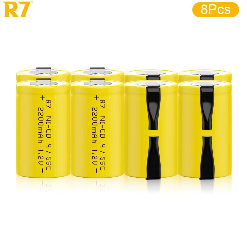4/5SC Ni-Cd 1.2V 2200mAh Rechargeable Battery with Tongue for Electric Drills and Screwdrivers - High Capacity and Long Life