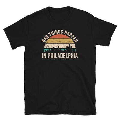 Schlechte Dinge passieren in Philadelphia Präsidentschaftsdebatte Retro Unisex T-Shirt