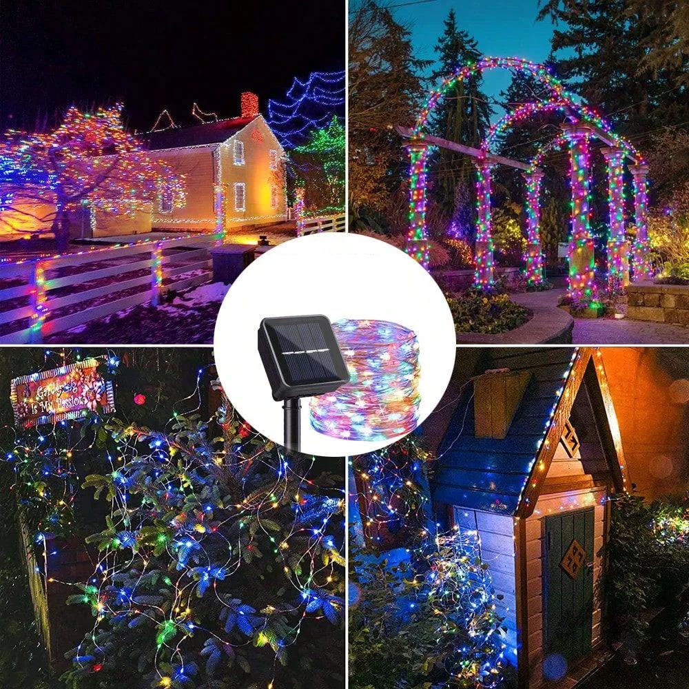 Solar Light String IP65 Waterproof Light String Suitable for Christmas Trees Weddings Holidays Parties Gardens
