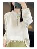 Silk Satin 2026 Spring/Summer Women's Floral Stand Collar Long Sleeve Top