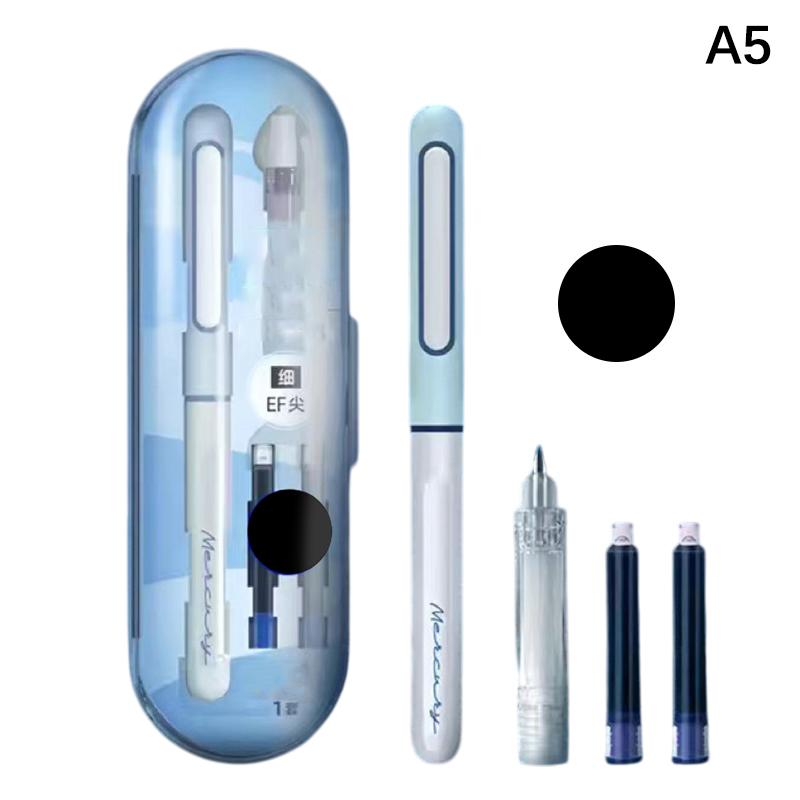 

Набір ручок-пір їв з висувним пером EF, сині та чорні чорнила, плавне письмо, каліграфія, ведення щоденника, ескізи, офісне та шкільне приладдя