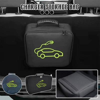 Car Charging Cable Storage Bag Carry Bag For Electric Vehicle Charger Plugs Sockets Jumper Cables Equipment Container Case U2U7