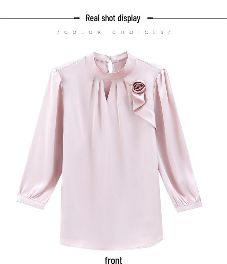 Women's Satin Hollow Top - Trendy Spring 2024 Collection