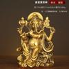 Bronze Yellow God Wealth Statue, Creative Buddha Ornament, Living Room, Bedroom, Study, Shop Opening, Copper Decor, 1Pc