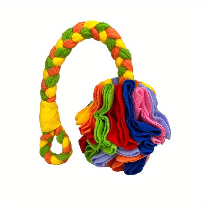 Ručně pletená hračka pro domácí mazlíčky pro psy a kočky - Interaktivní puzzle s pleteným lanem pro čichání, kousání a trénink