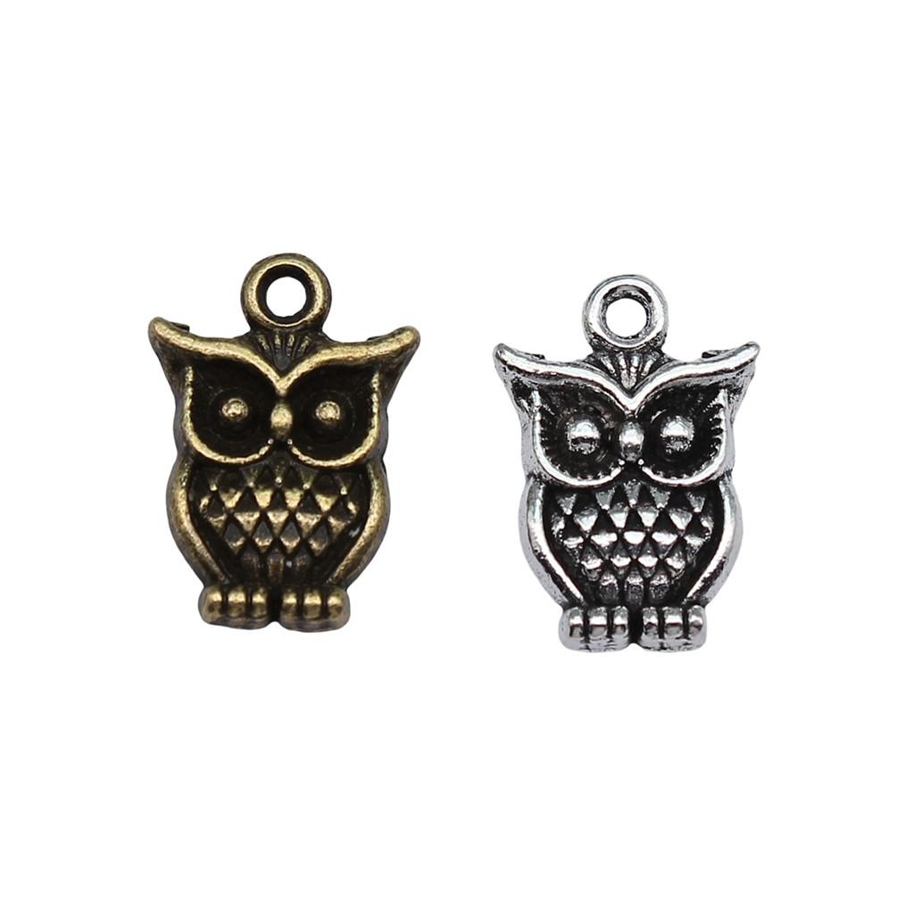 Owl Charms Mini Antique Alloy Pendants For Animal Themed Jewelry Making