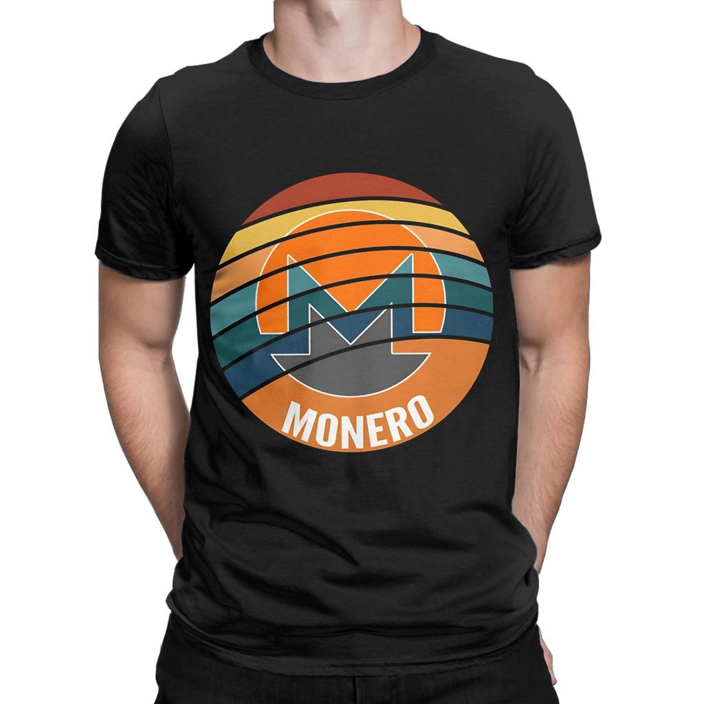 Monero Oval Sunset Novelty Graphic 100 Cotton TShirt Monero Xmr Tees Tops For Unisex