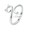 Adjustable Yarn Cat Ears Rings Ornament Modern and Simple Rings Jewelry Personalized Cat Shaped Finger Rings Accessory