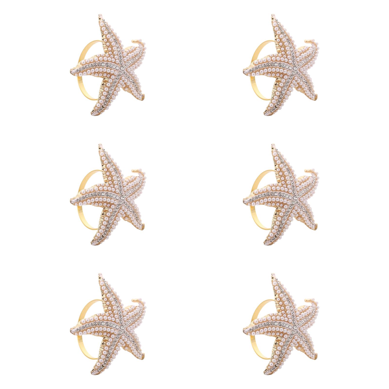 Для рождественского ужина Европейский декор стола Кольцо для салфеток Морская звезда Свадебный прием Золотая морская звезда Конструкция из цинкового сплава China Mainland