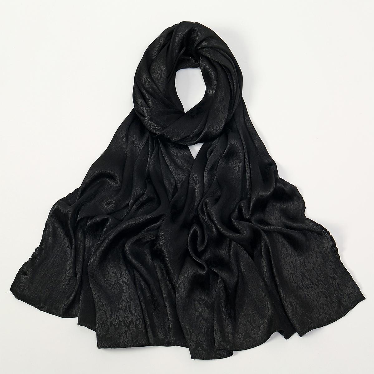 Высококачественный атласный хиджаб-шарф с цветочным принтом, мусульманский хиджаб, однотонный шарф из Малайзии, атласный платок, роскошный шелковый атласный платок, исламский тюрбан