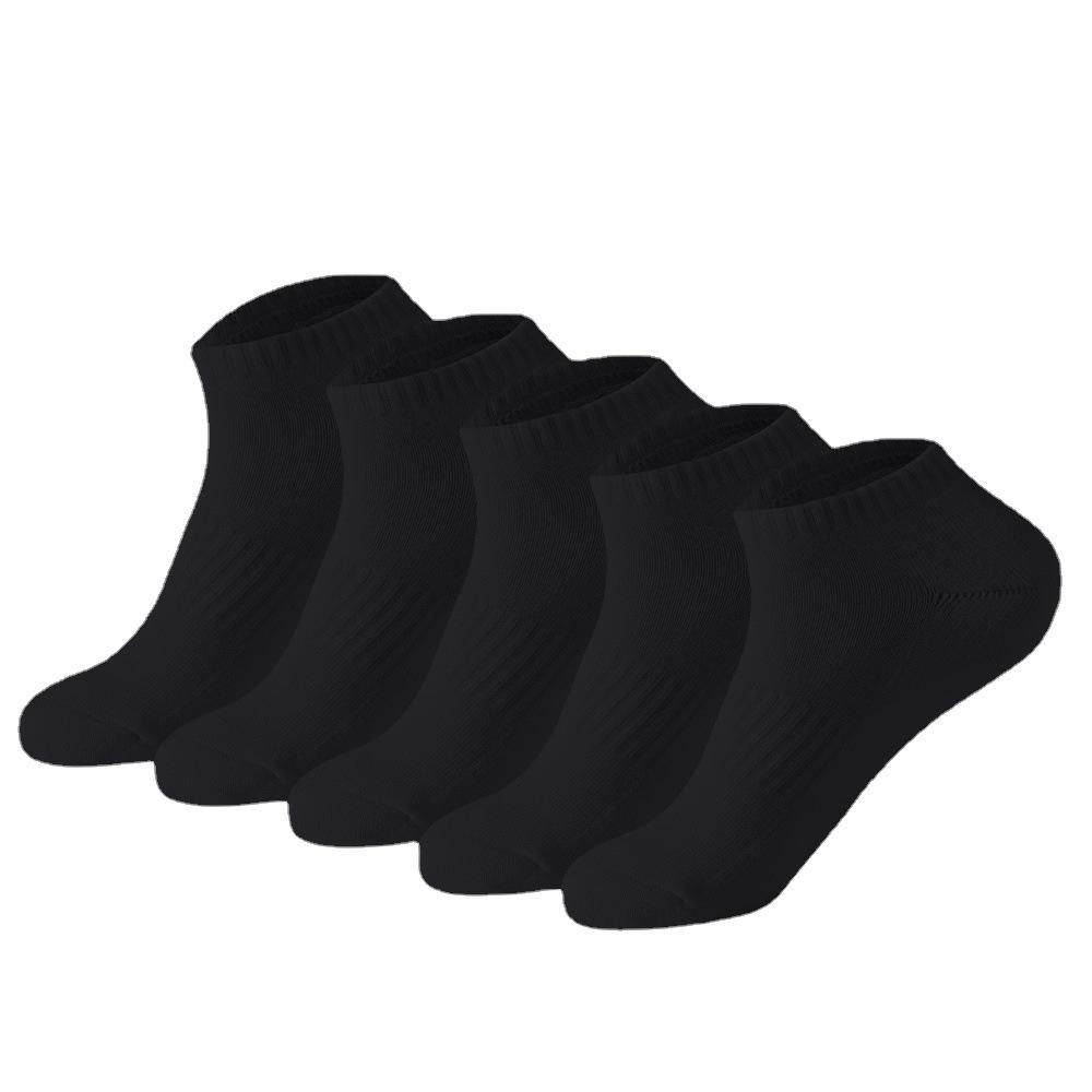 Men's Black Sweat-Absorbent, Odor-Resistant Xinjiang Cotton Mid-Calf Sports Socks - Autumn & Winter Knee-High Style