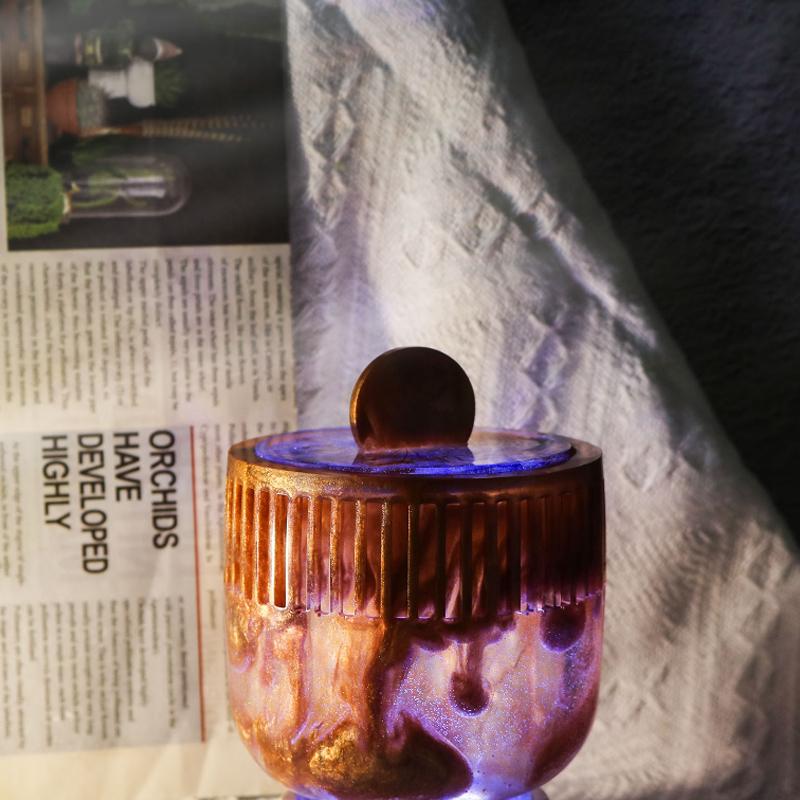 DL   DIY Resin Epoxy Mold Storage Box Silicone Mold Gypsum Aromatherapy Candle Cup