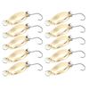 20 PIEZAS Cucharillas de Pesca Metálicas con Anzuelo Único Señuelos Wobbler Cucharillas Señuelos de Pesca Pesca en Agua Dulce