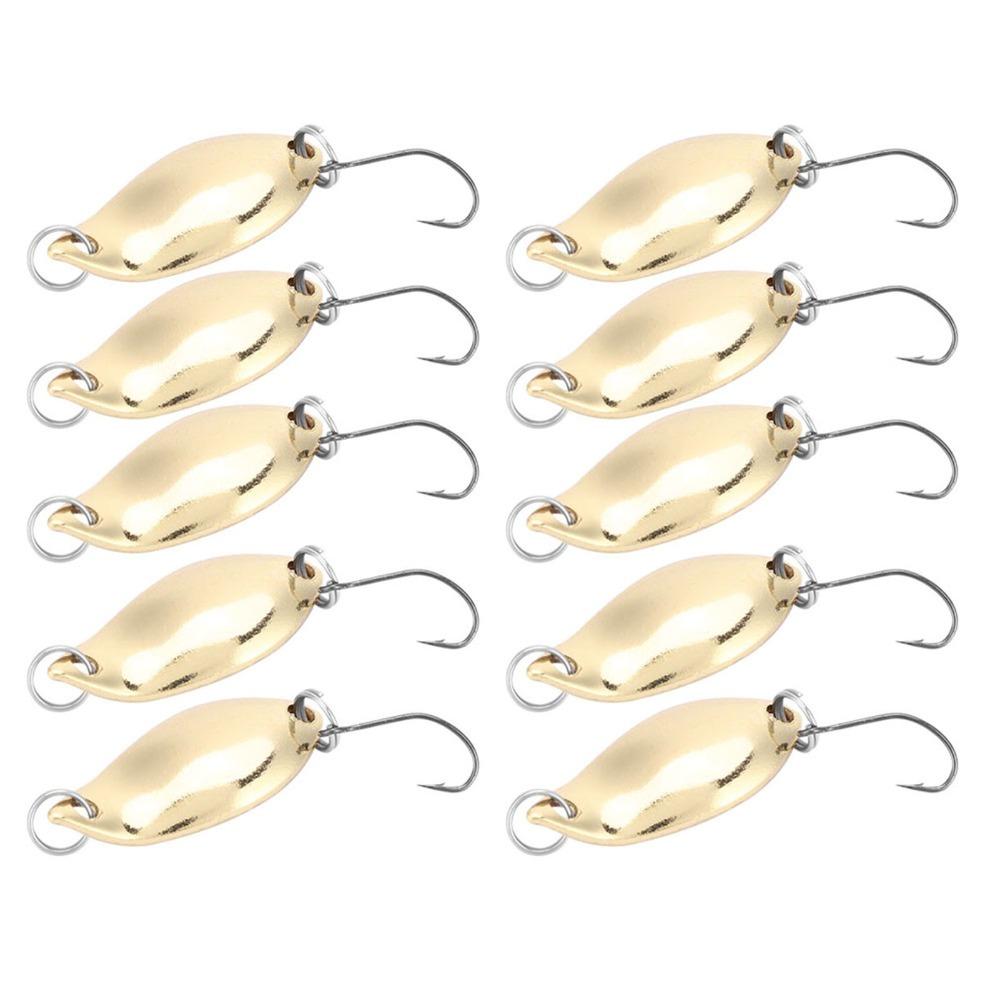 20 PIEZAS Cucharillas de Pesca Metálicas con Anzuelo Único Señuelos Wobbler Cucharillas Señuelos de Pesca Pesca en Agua Dulce