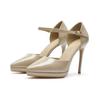 1088-10A High Heels Women's New Pointed Waterproof Table Stiletto Shoes Hollow 10.5CM High Heel Sandals